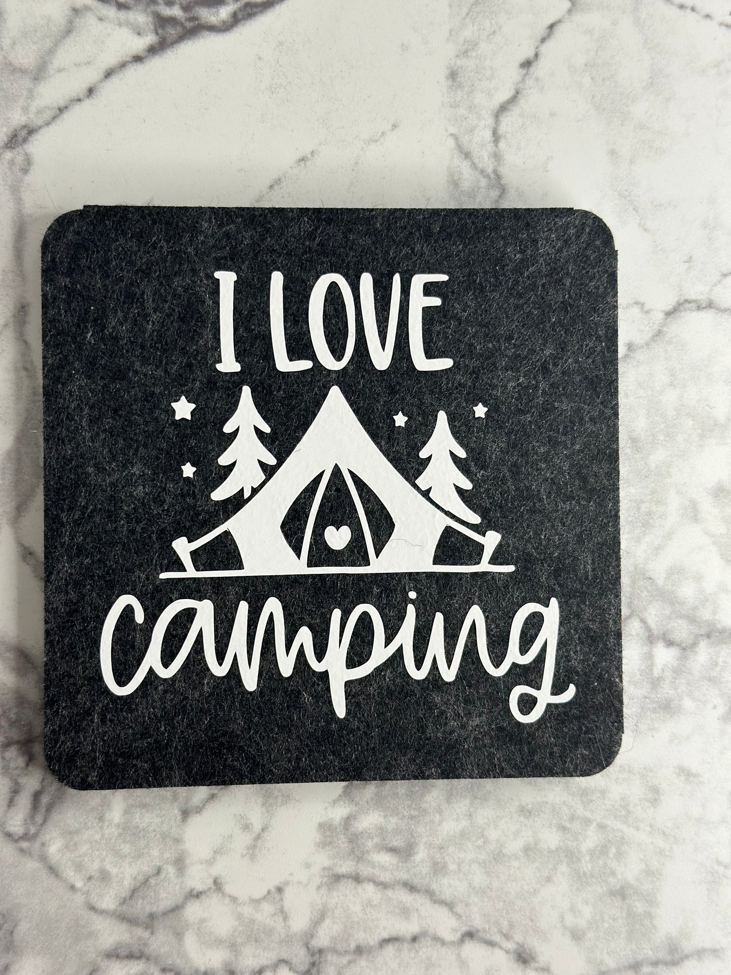 FILZUNTERSETZER „I LOVE CAMPING“