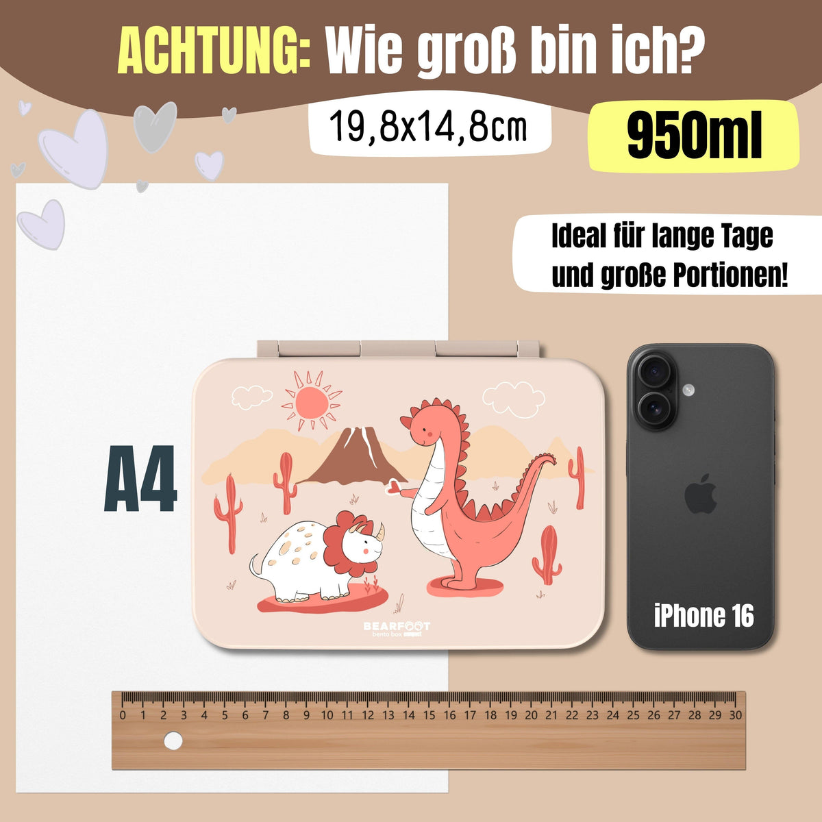 BEARFOOT Brotdose mit Fächern