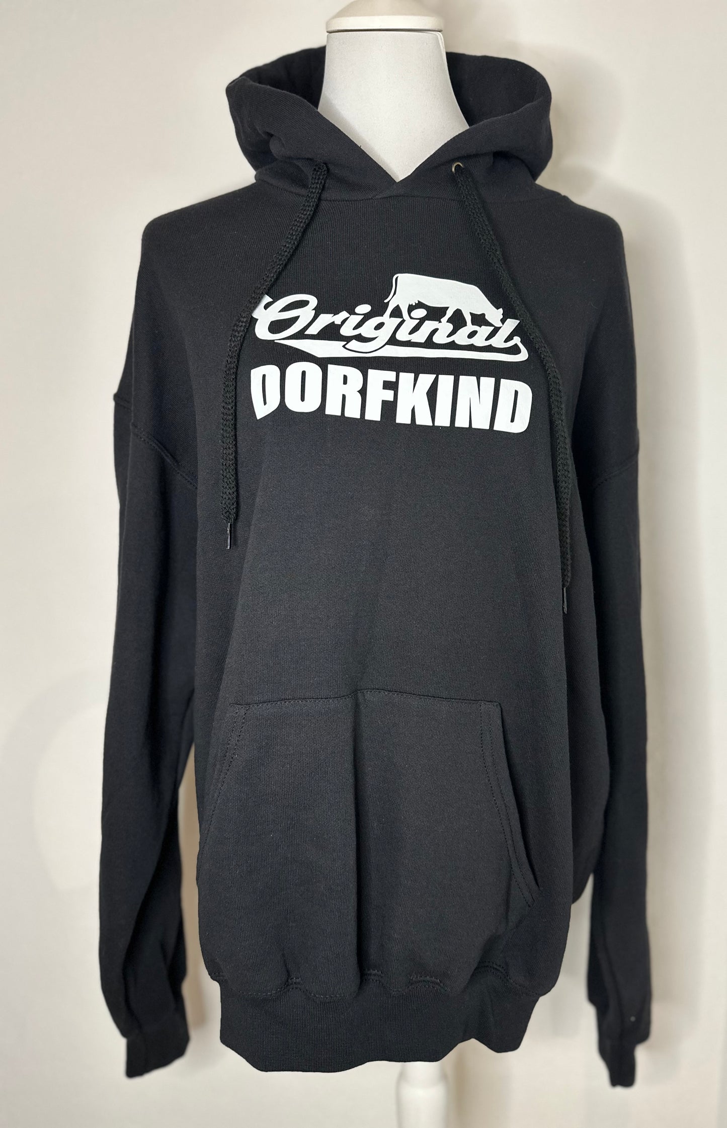 HOODIE SCHWARZ „ORIGINAL DORFKIND KUH“