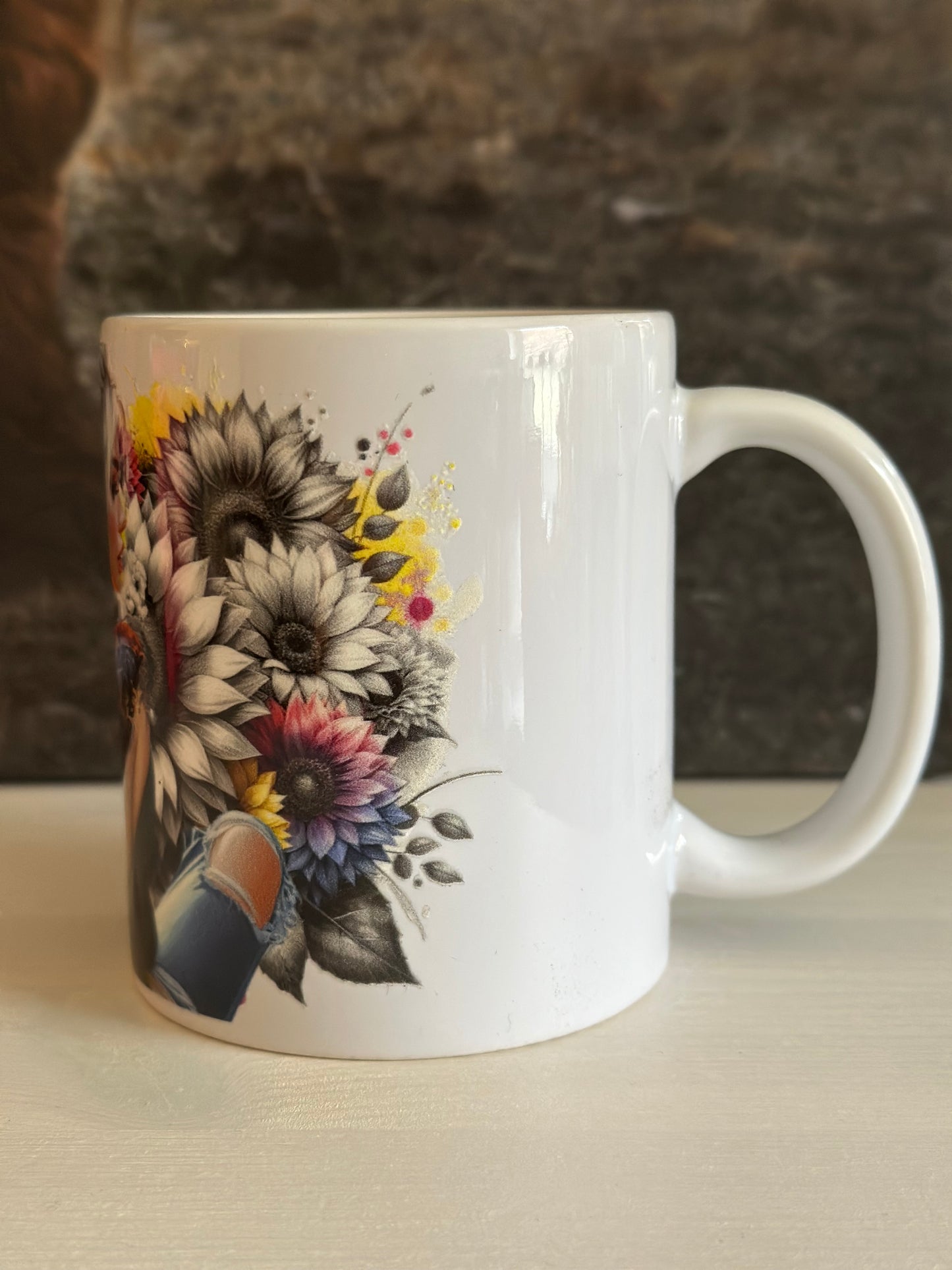 Tasse „Tattoogirl Blumen“