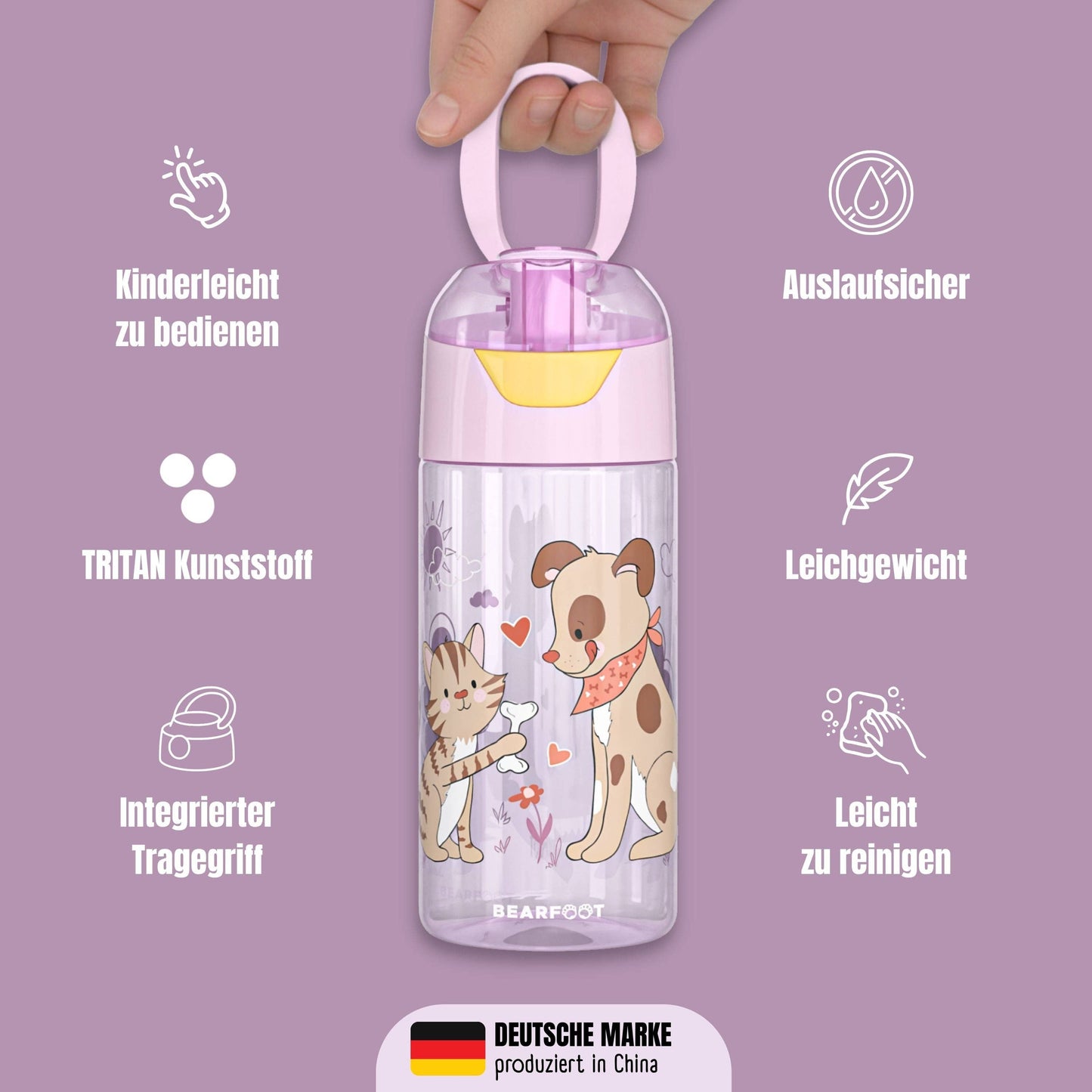 BEARFOOT Trinkflasche „Hund & Katze“