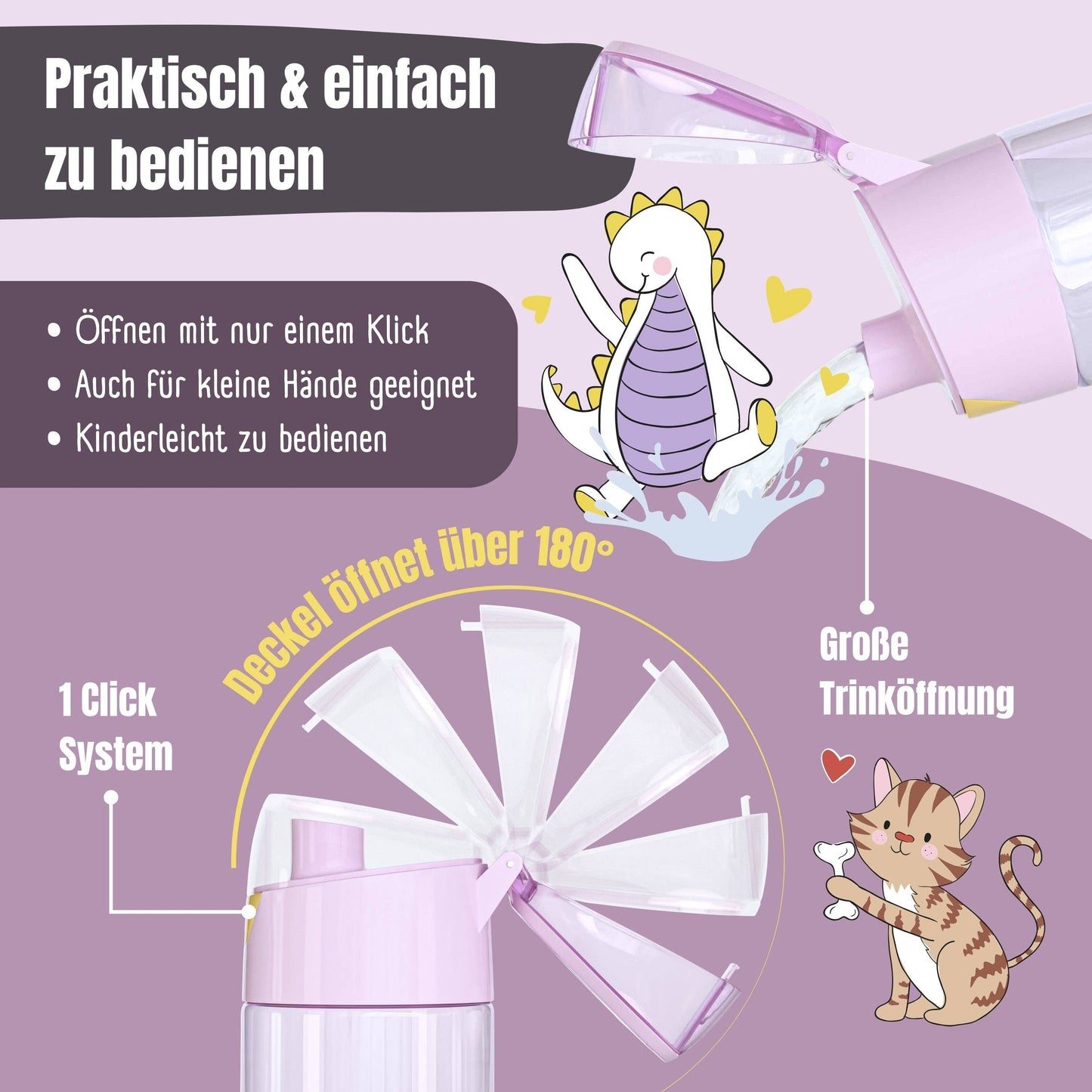 BEARFOOT Trinkflasche „Hund & Katze“