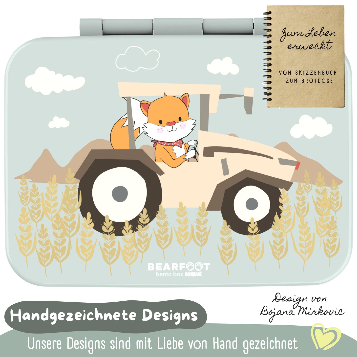 BEARFOOT Brotdose „Traktor Salbei“