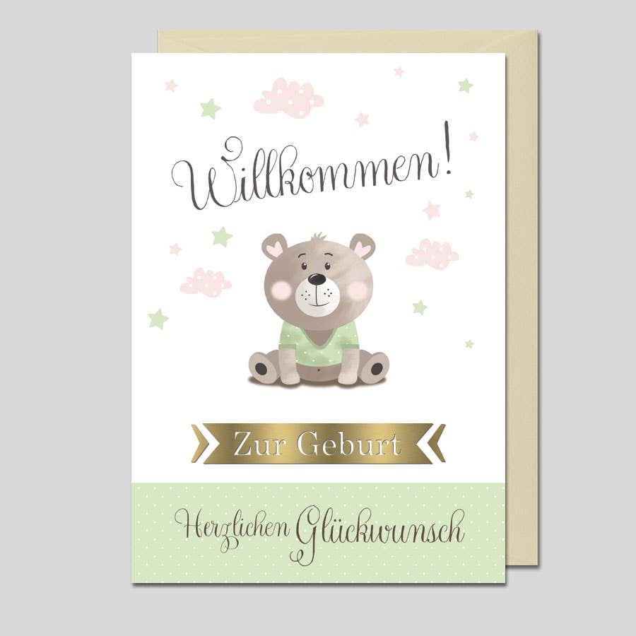 Babykarte - 
Willkommen Baby