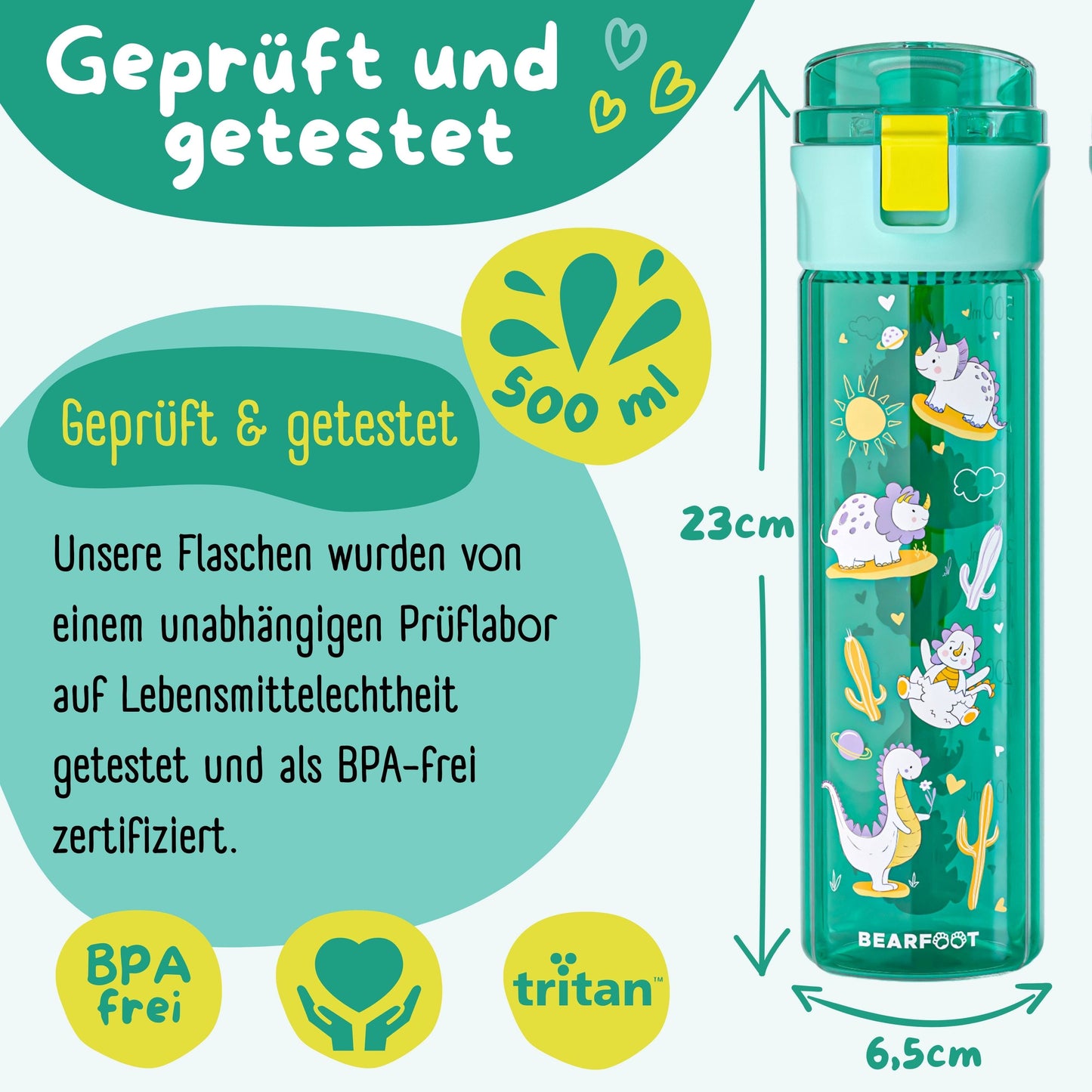 BEARFOOT Trinkflasche „Dino“