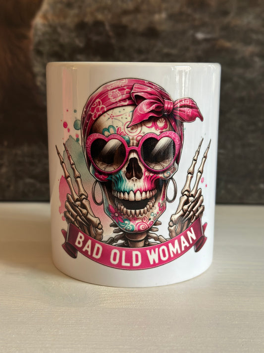 Tasse „Skull Bad Old Woman“