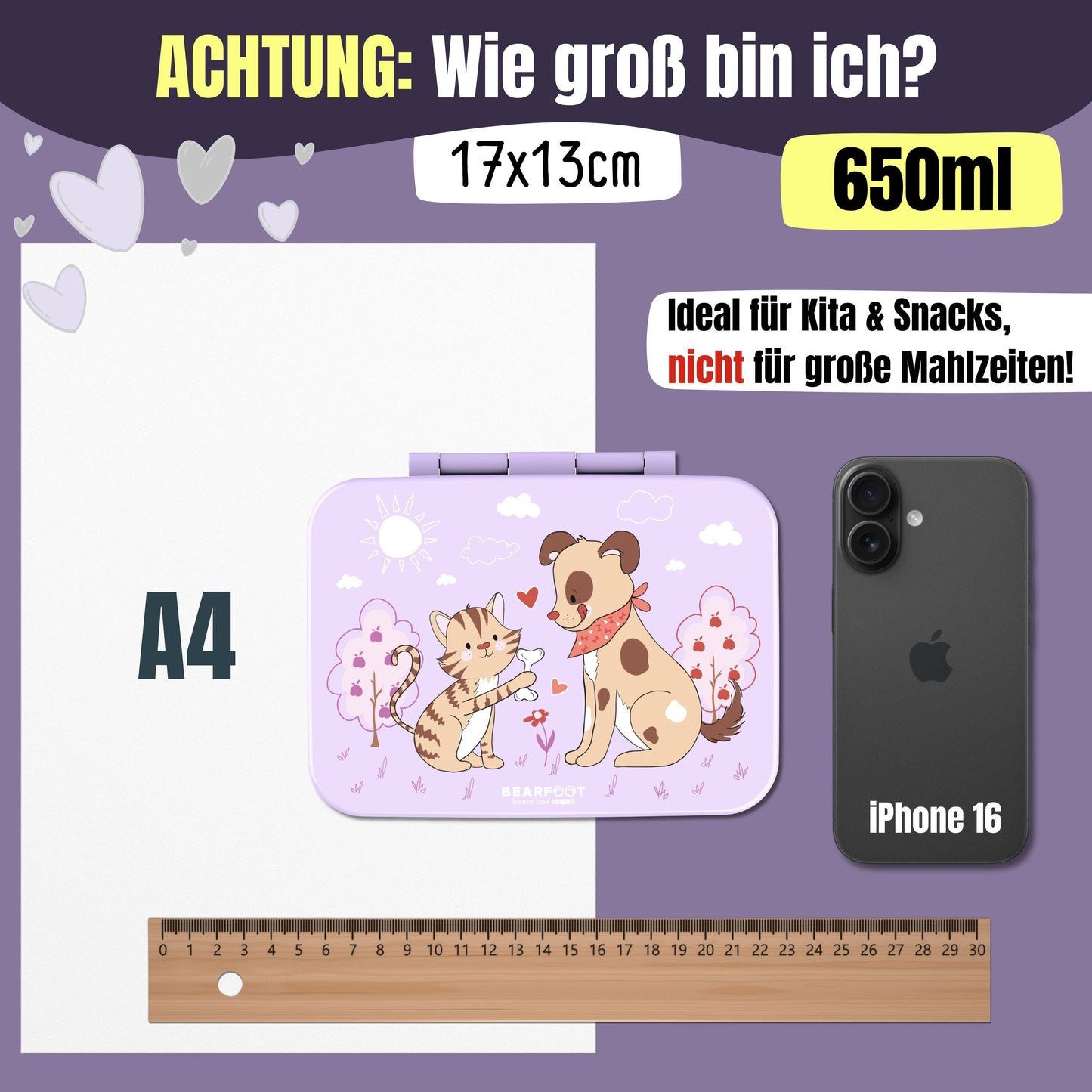 BEARFOOT Brotdose „Hund & Katze“