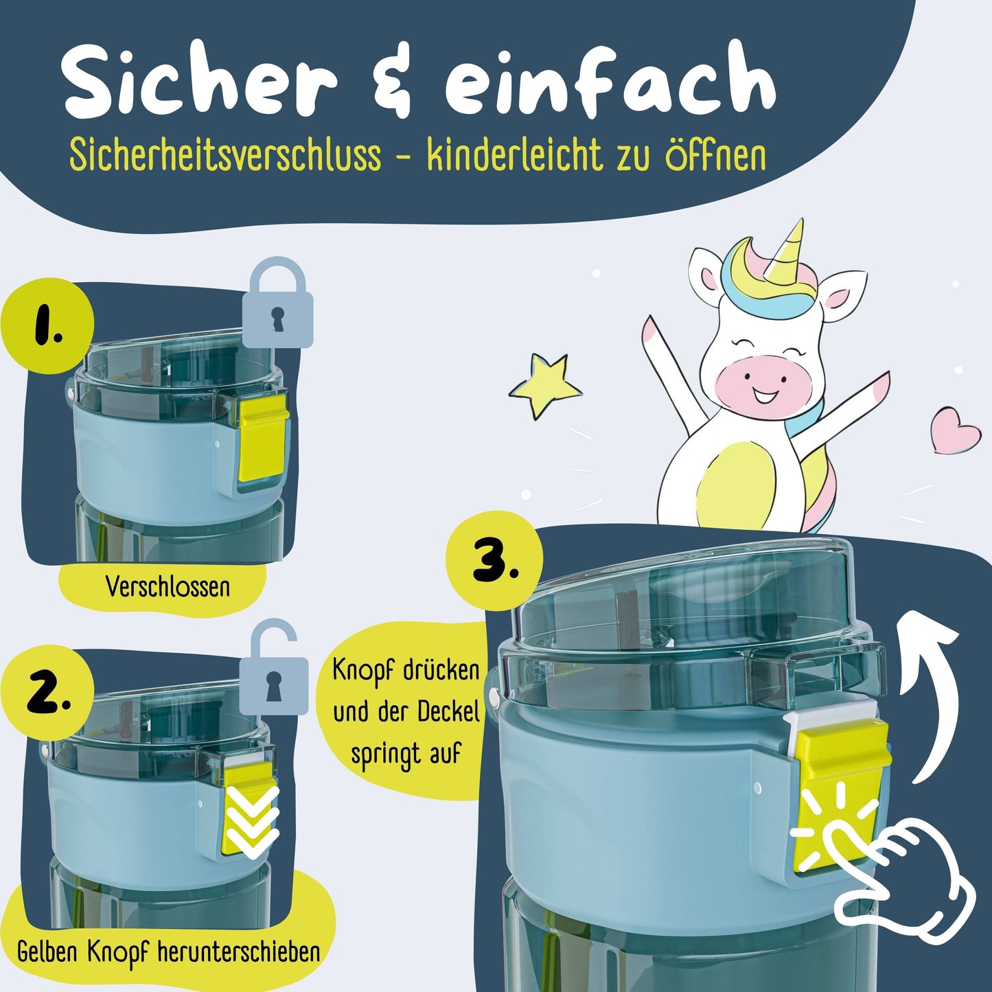 BEARFOOT Trinkflasche „Traktor-blau“