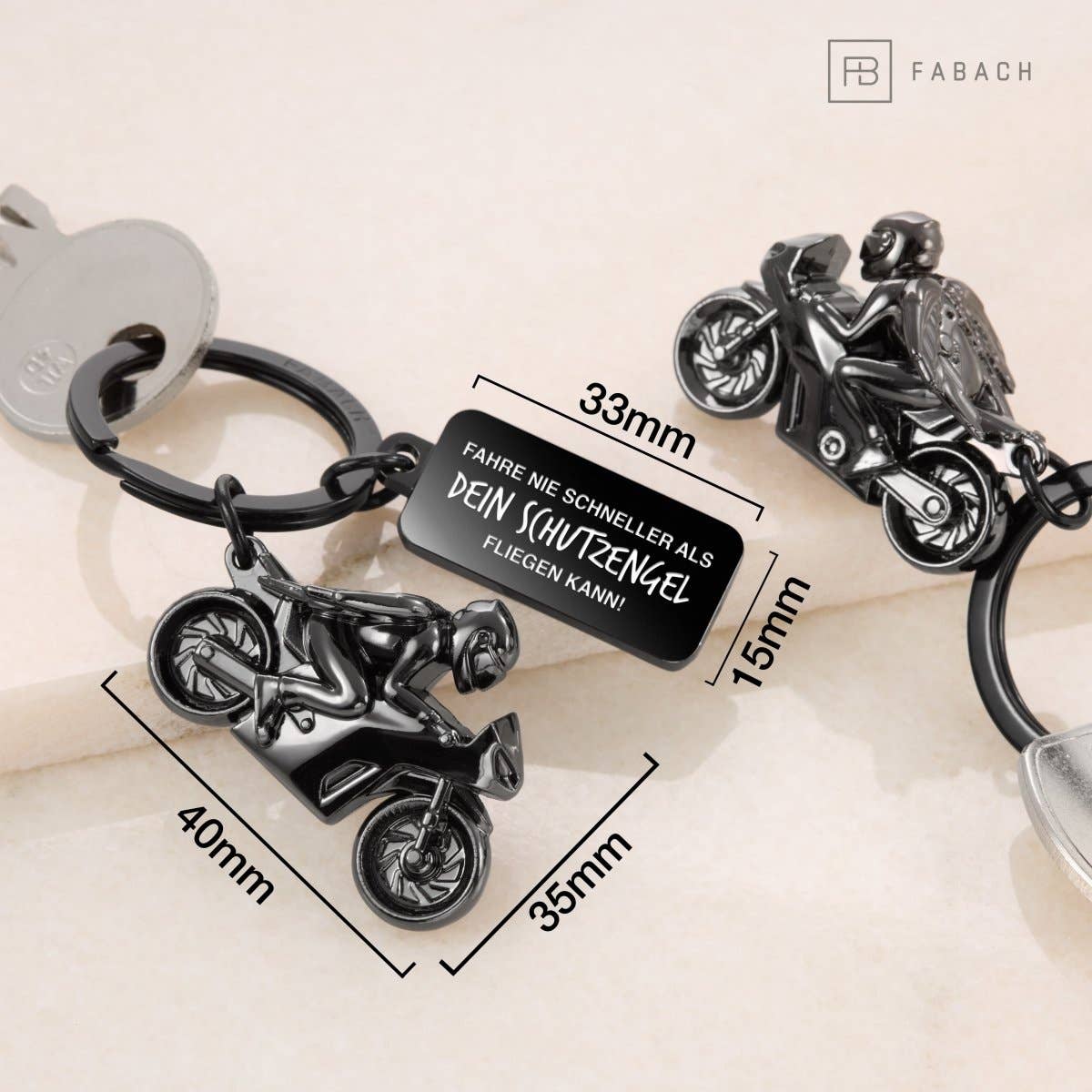 "Motorradengel" Schutzengel Schlüsselanhänger