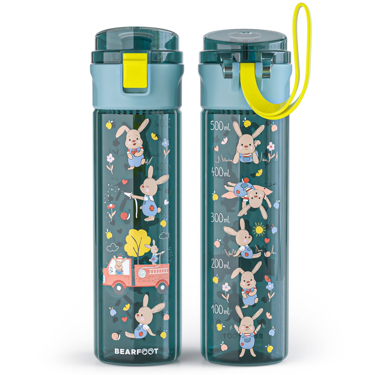 Trinkflasche Kinder, 500ml, leicht - Feuerwehr-blau