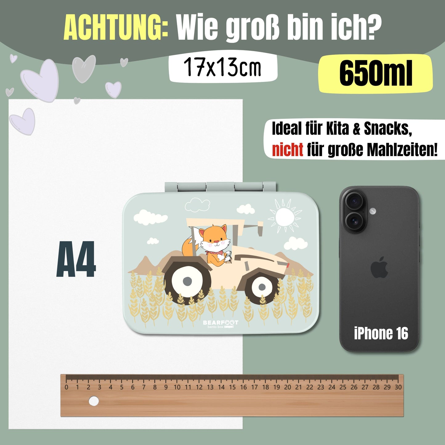 BEARFOOT Brotdose „Traktor Salbei“