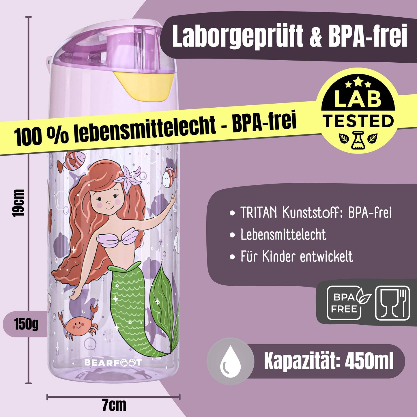 Trinkflasche - Meerjungfrau
