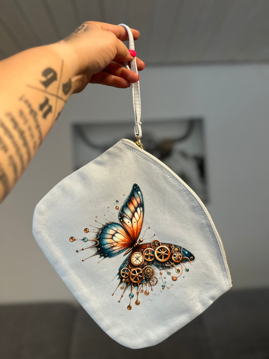 Canvas Täschchen Groß „ Mechanik Butterfly“