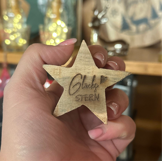 Holzstern „Glücksstern“