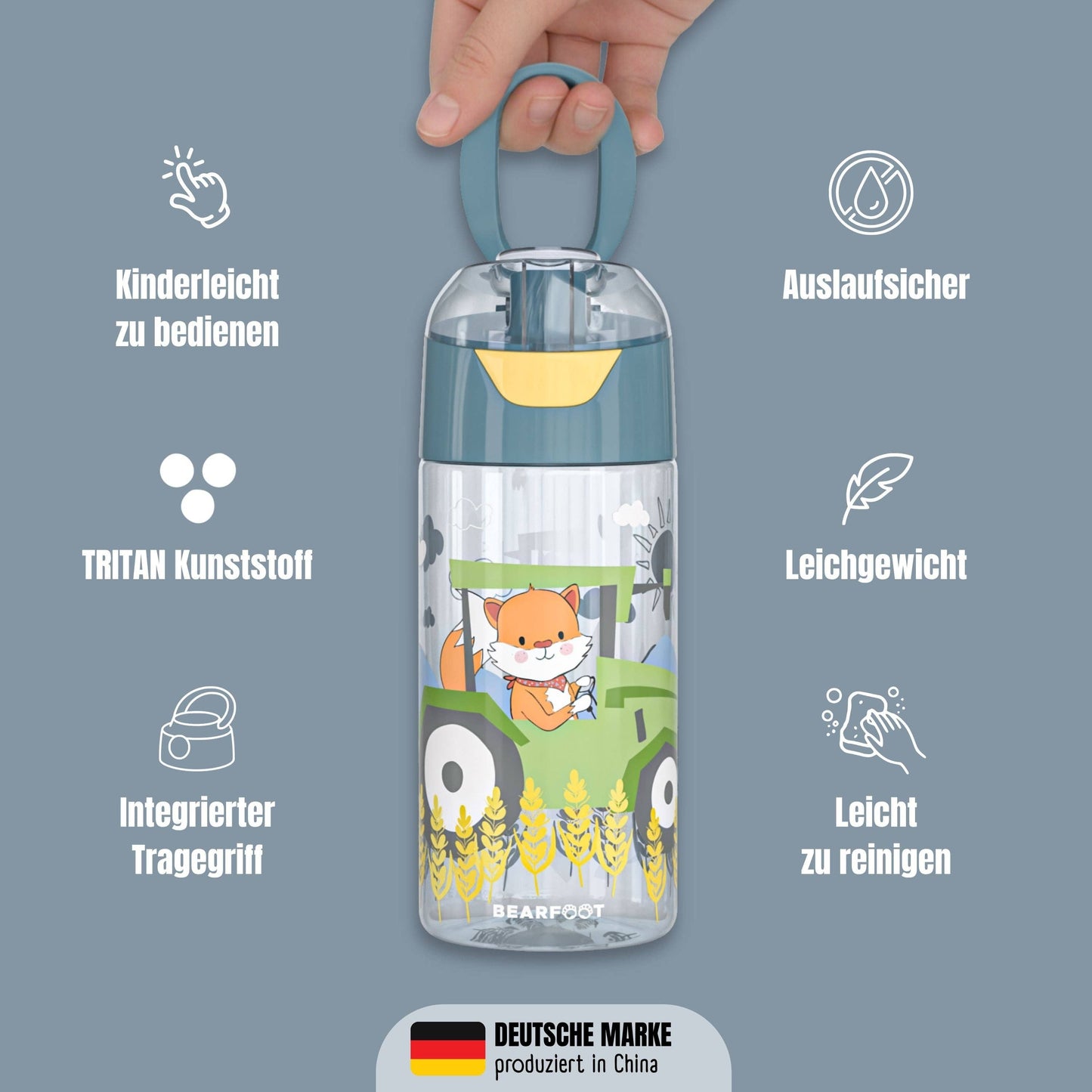 BEARFOOT Trinkflasche „Traktor Fuchs“