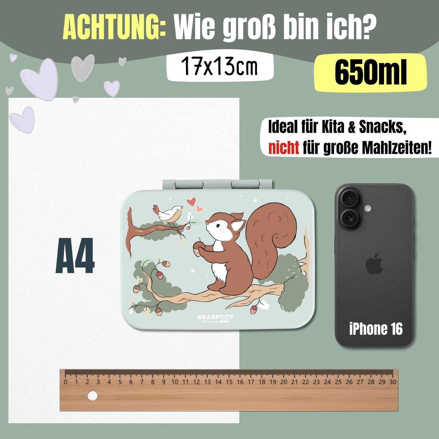 BESRFOOT Brotdose „Eichhörnchen Salbei“