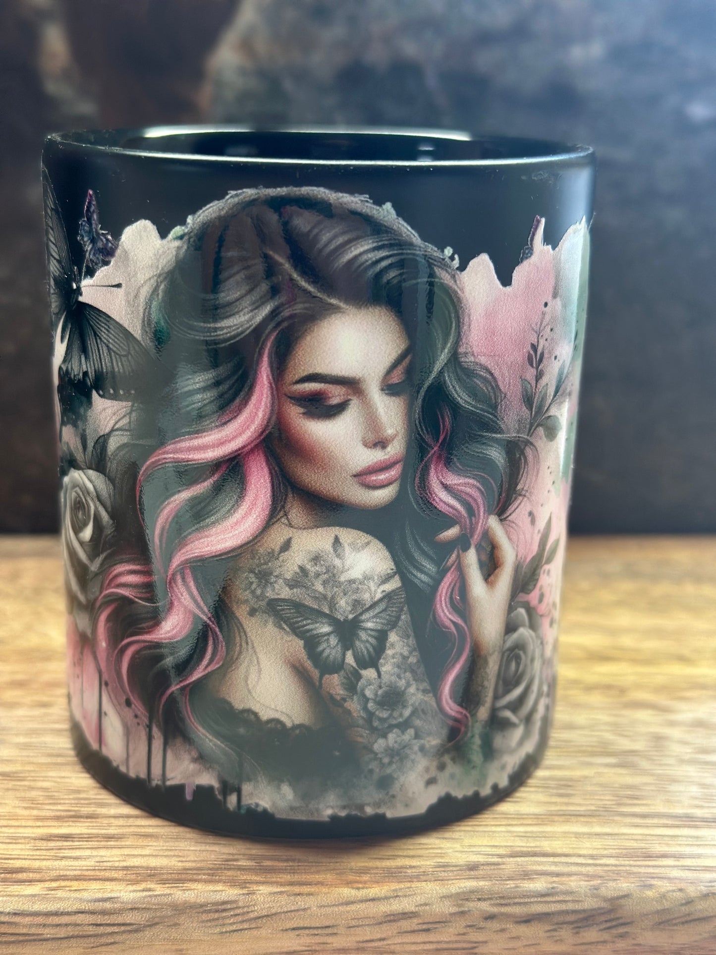 Tasse „Girl black /rosa“