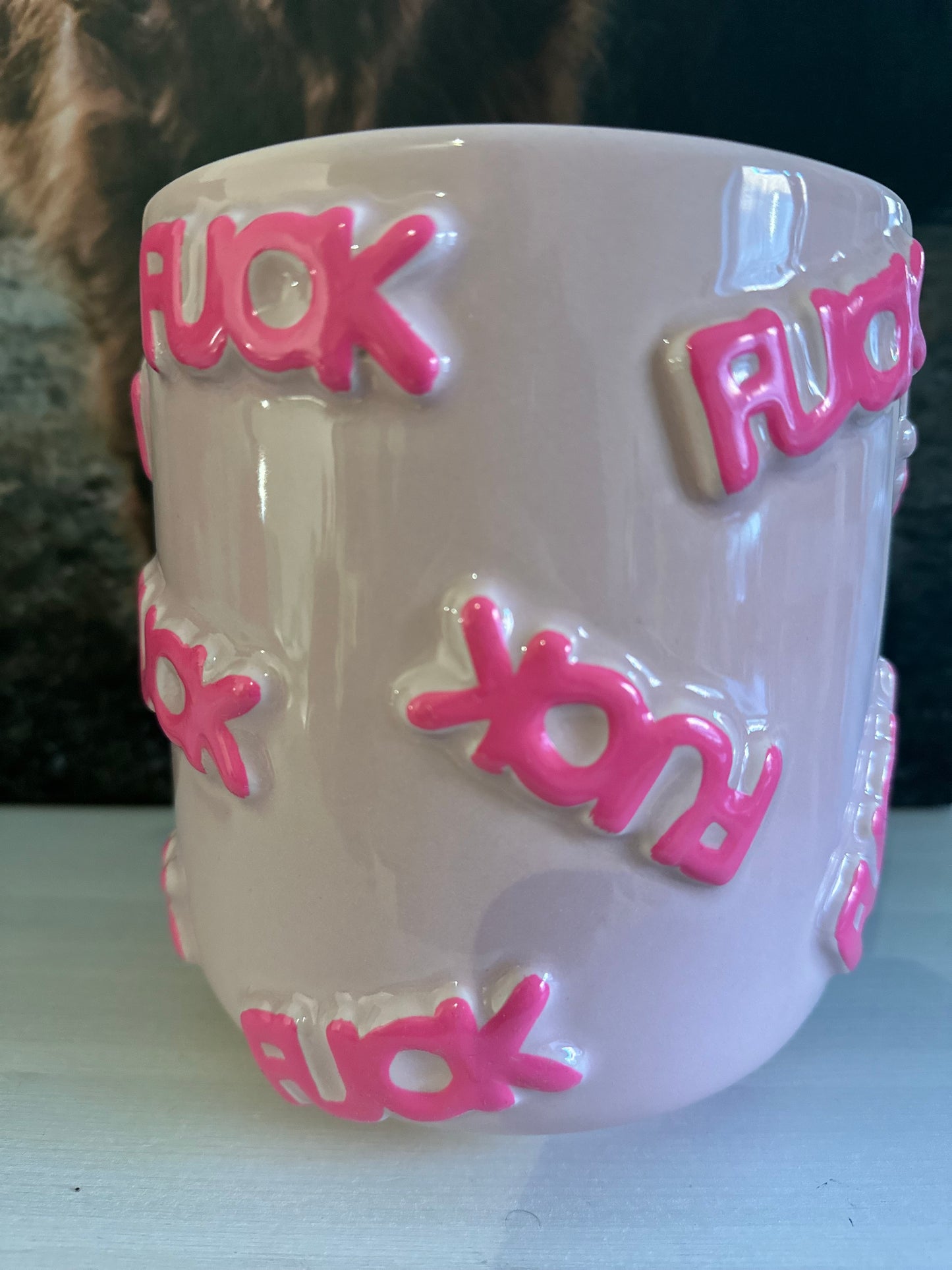 Vase „Fuck Pink klein“