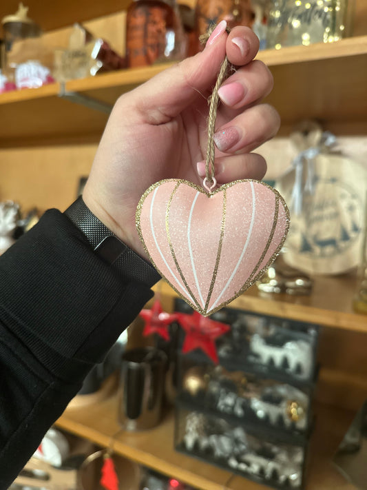 Metall Herz rosa klein
