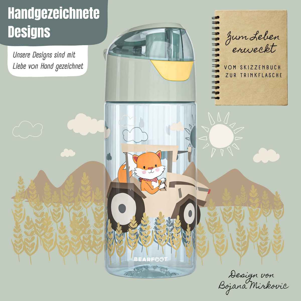 BEARFOOT Trinkflasche Kinder