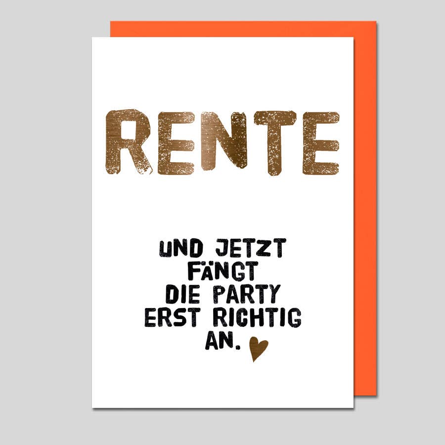 Glückwunschkarte zur Rente