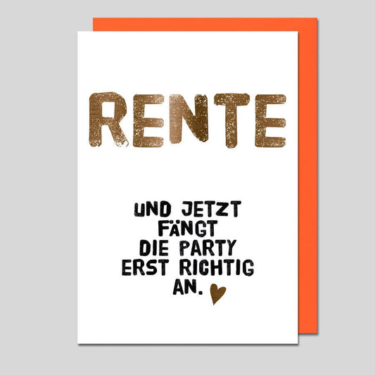 Glückwunschkarte zur Rente