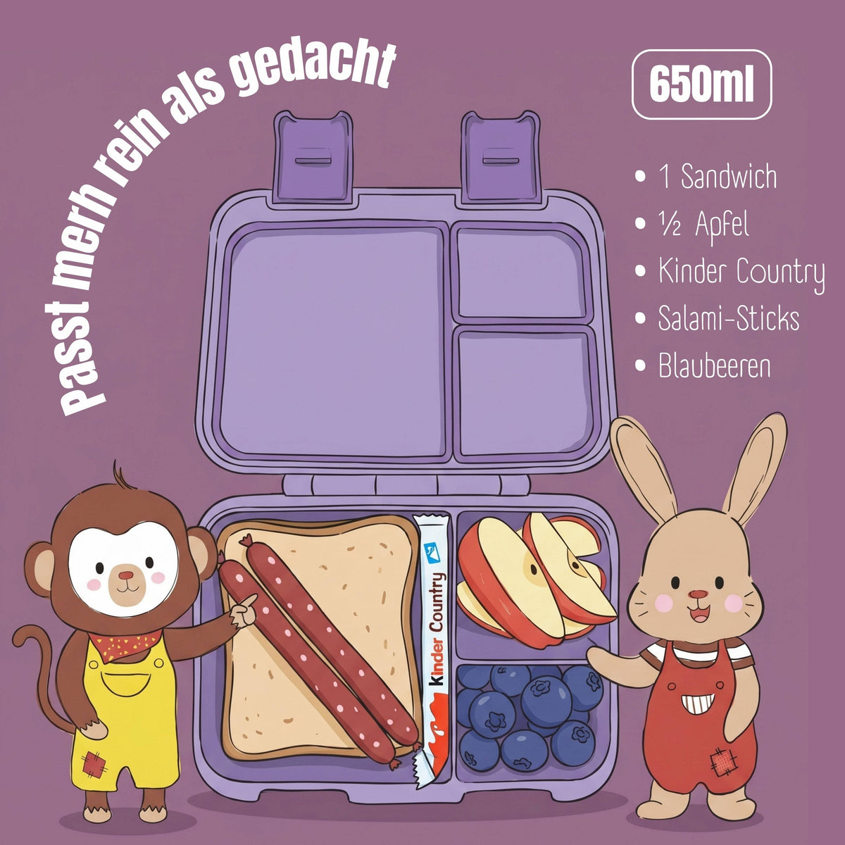 BEARFOOT Brotdose mit Fächern