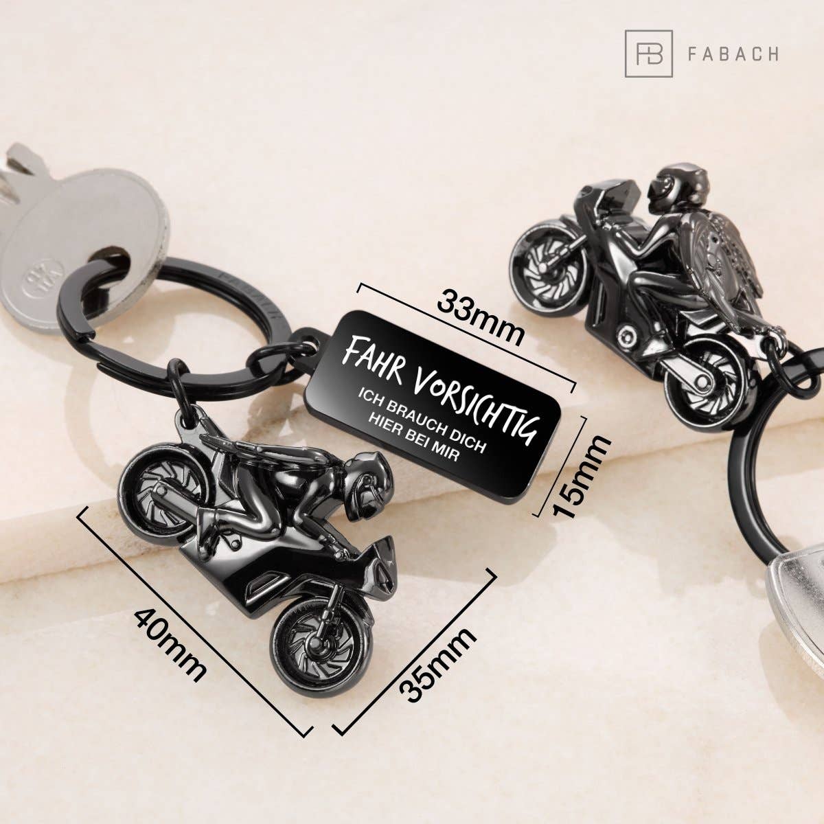 "Motorradengel" Schutzengel Schlüsselanhänger