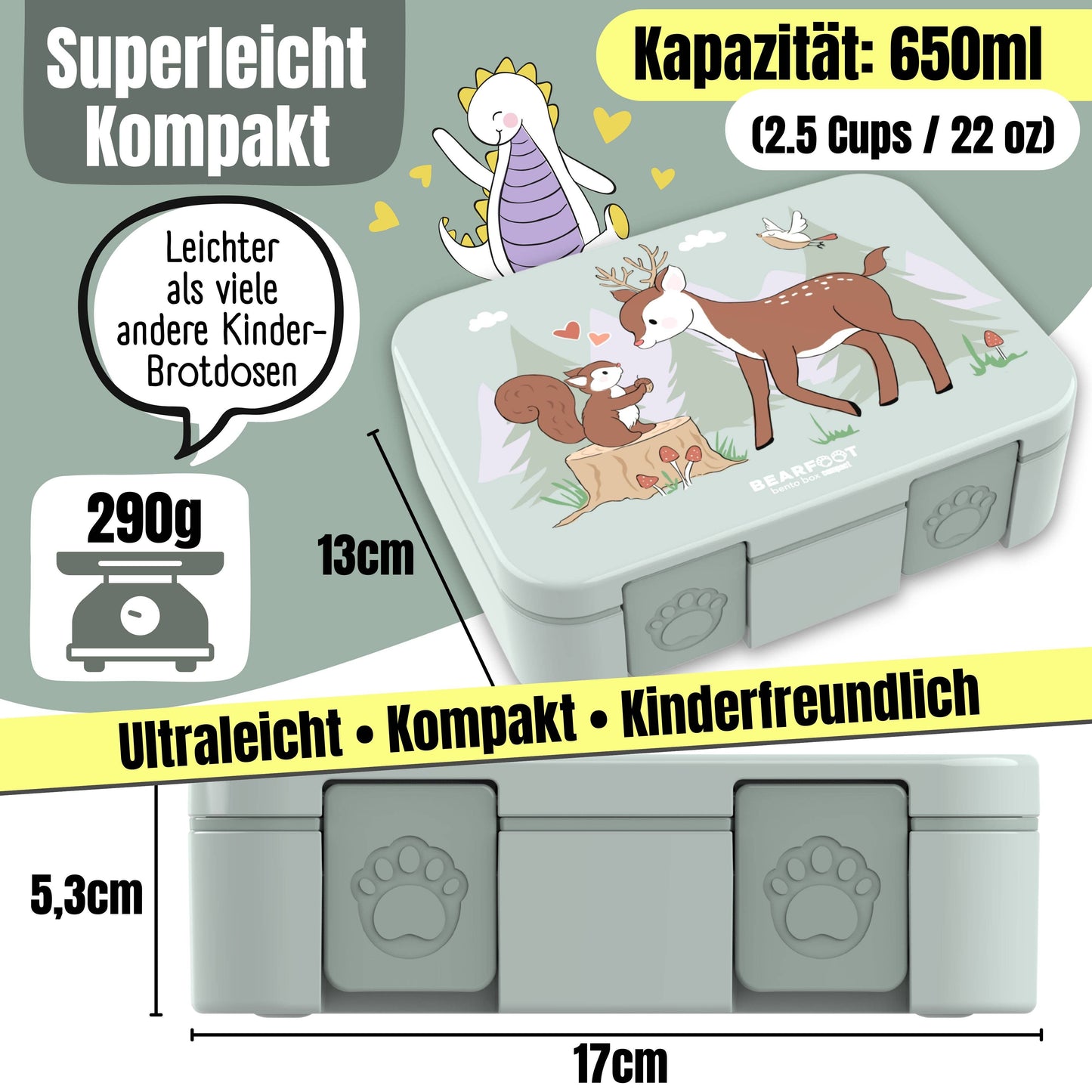 BEARFOOT Brotdose „Reh Salbei“