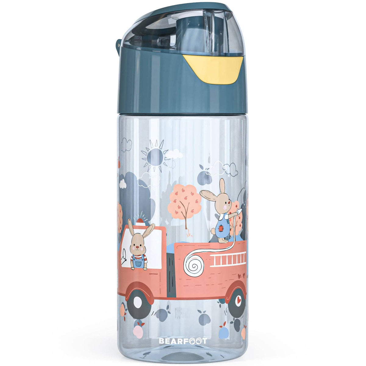 BEARFOOT Trinkflasche Kinder, leichte Wasserflasche - Feuerwehr