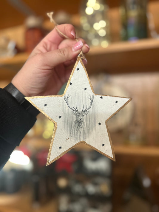 Holzstern klein „ Hirsch“