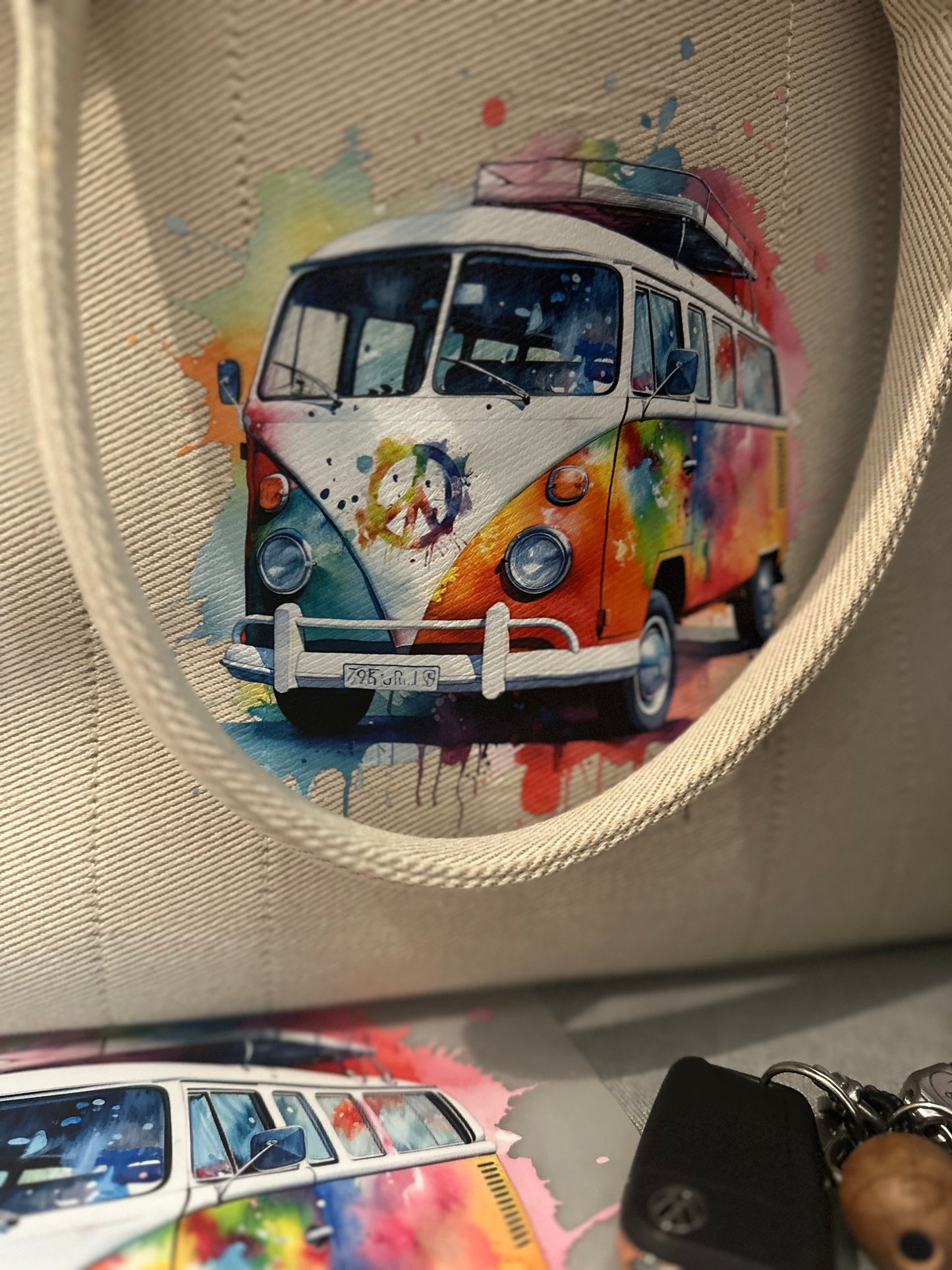 Handtasche „Creme“ mit Wunschmotiv