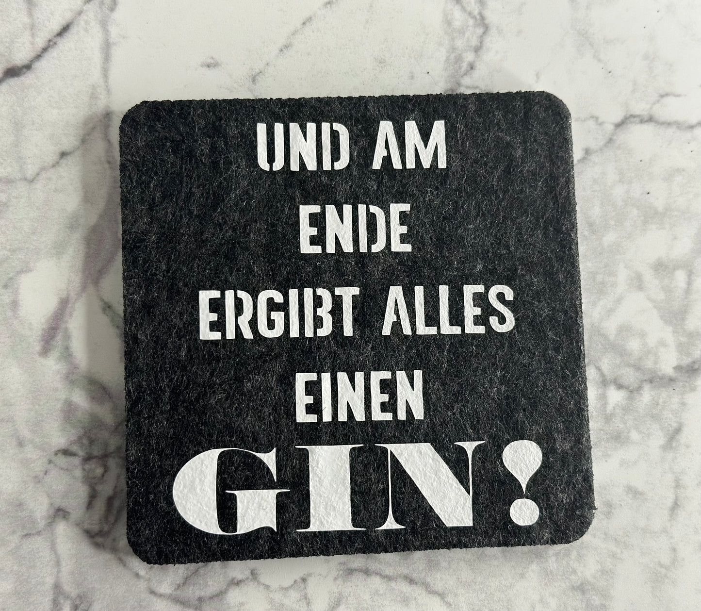 FILZUNTERSETZER „ENDE GIN“