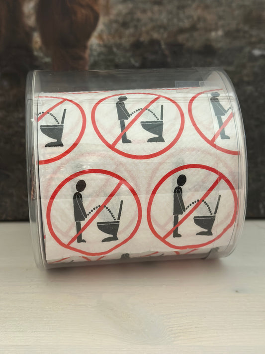 Klopapier „Stehen pinkeln verboten „