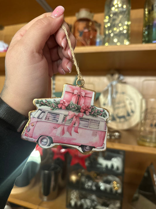 Metall Anhänger Bus