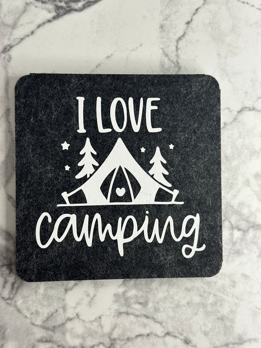 FILZUNTERSETZER „I LOVE CAMPING“