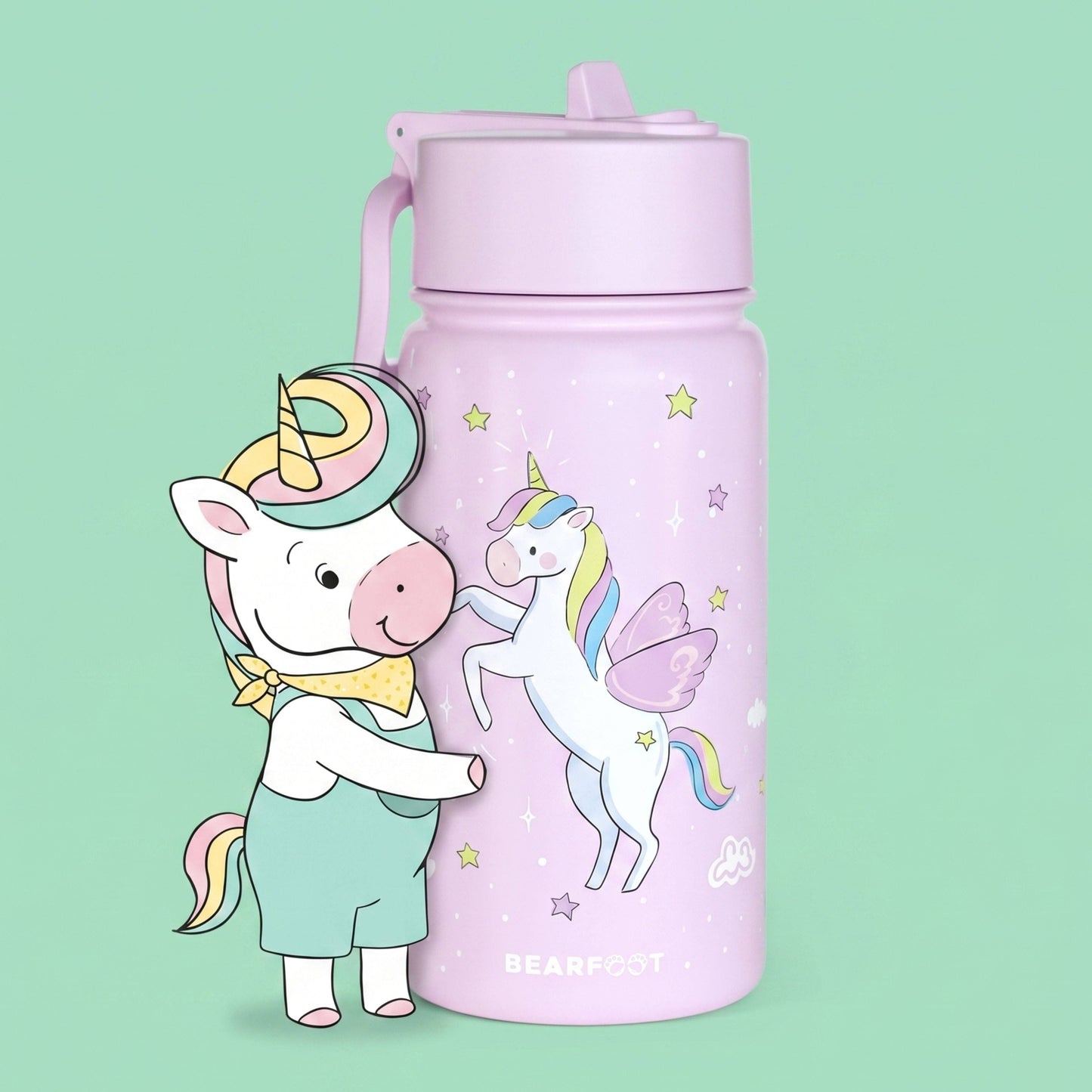 BEARFOOT Thermo Kinder Trinkflasche „Einhorn“