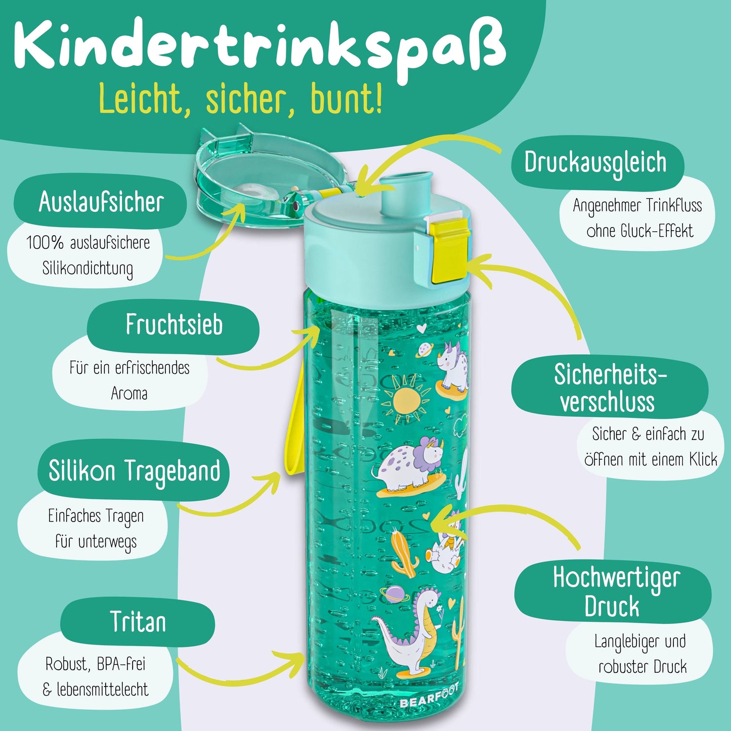 BEARFOOT Trinkflasche „Dino“