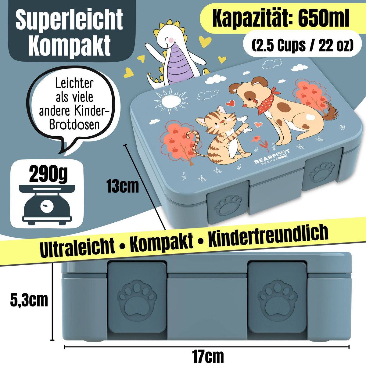 BEARFOOT Brotdose mit Fächern