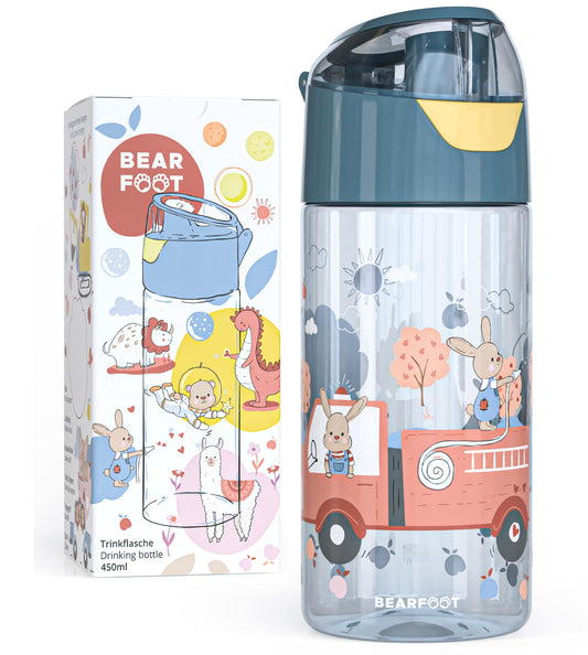 BEARFOOT Trinkflasche Kinder, leichte Wasserflasche - Feuerwehr