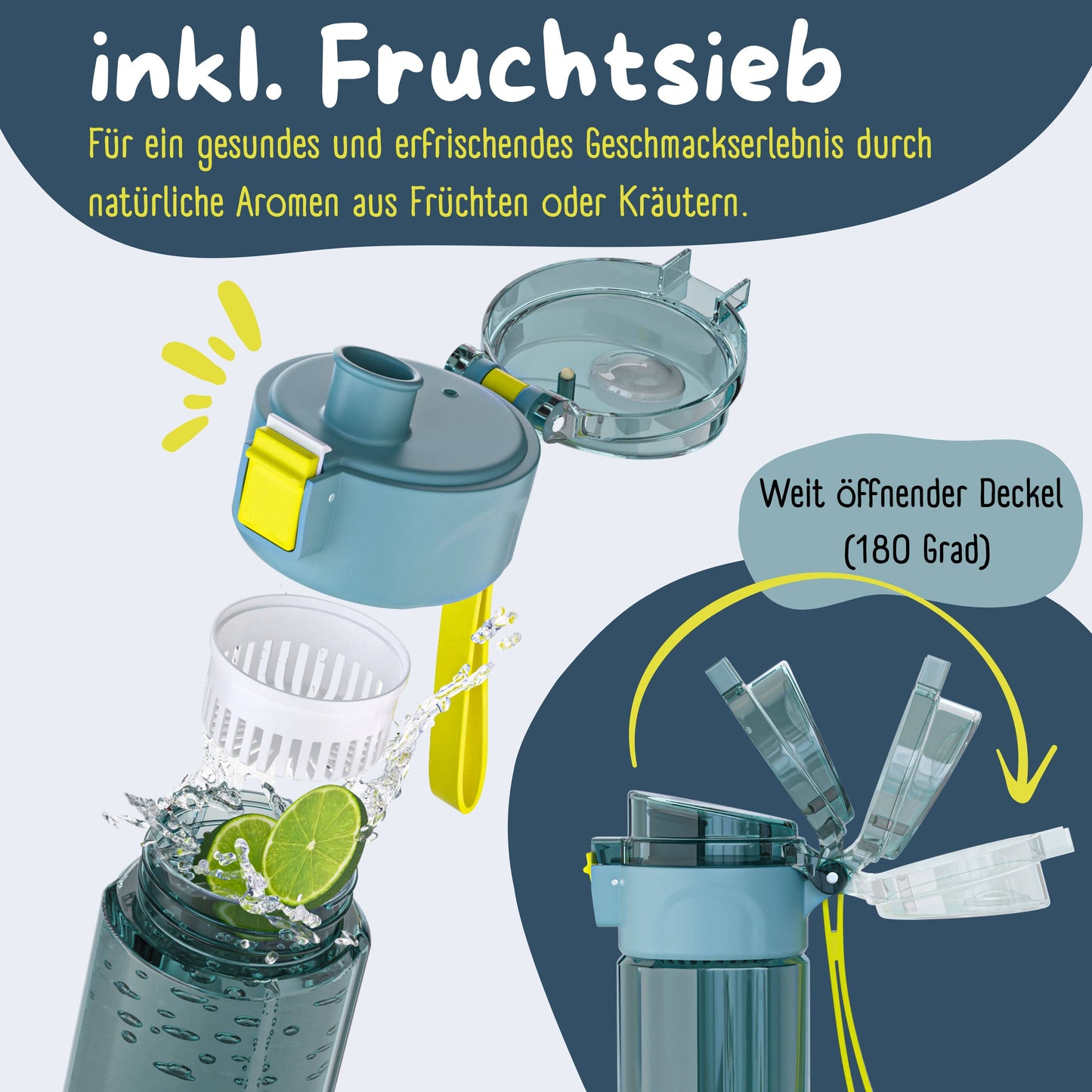 BEARFOOT Trinkflasche „Traktor-blau“