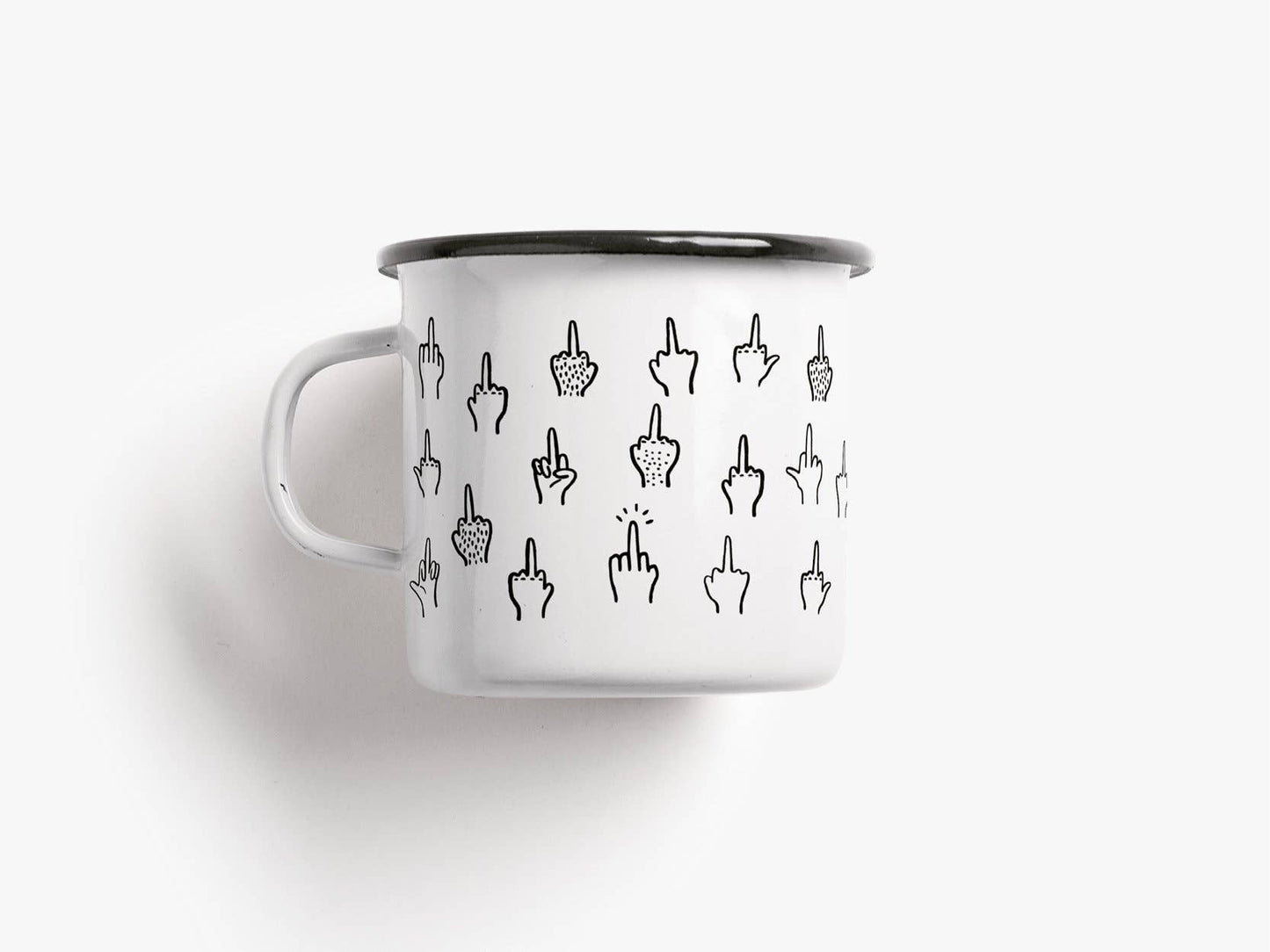 Tasse aus Emaille „ F*&k You“