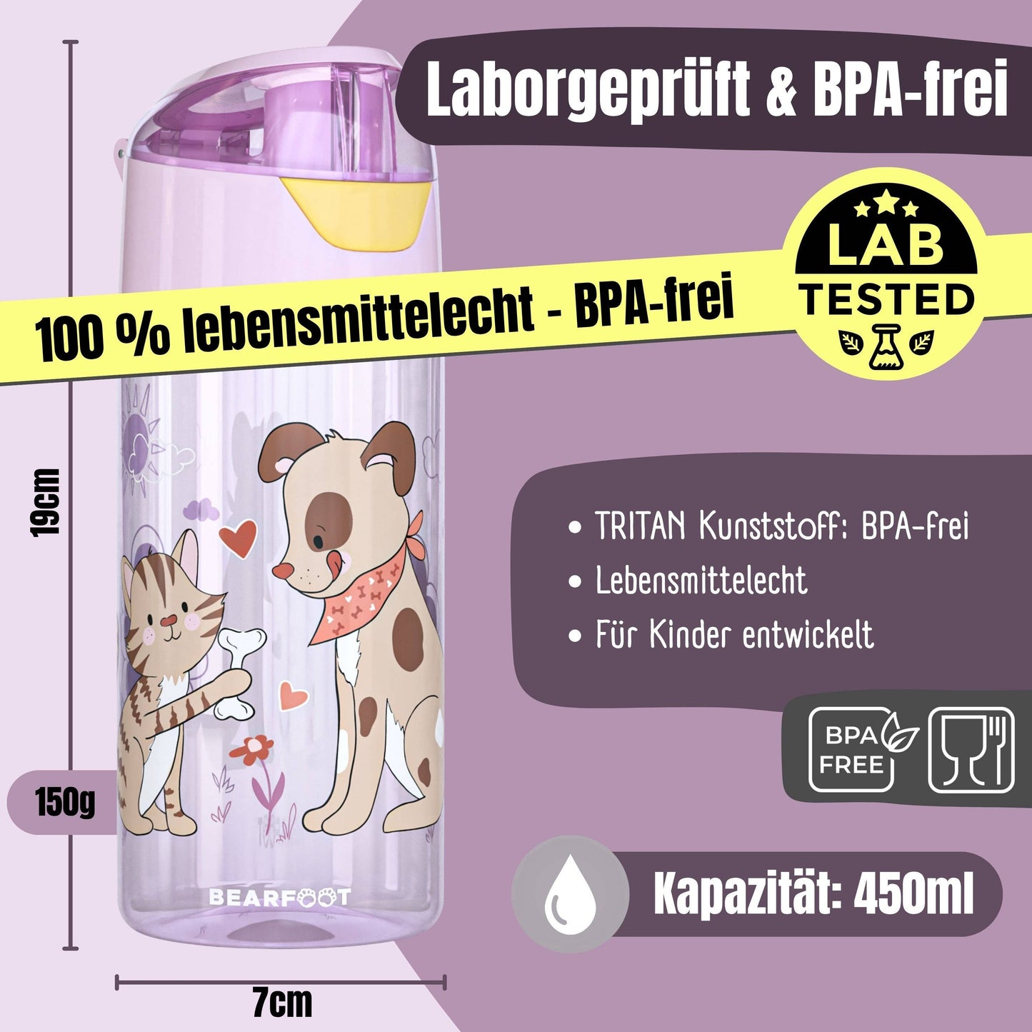 BEARFOOT Trinkflasche „Hund & Katze“