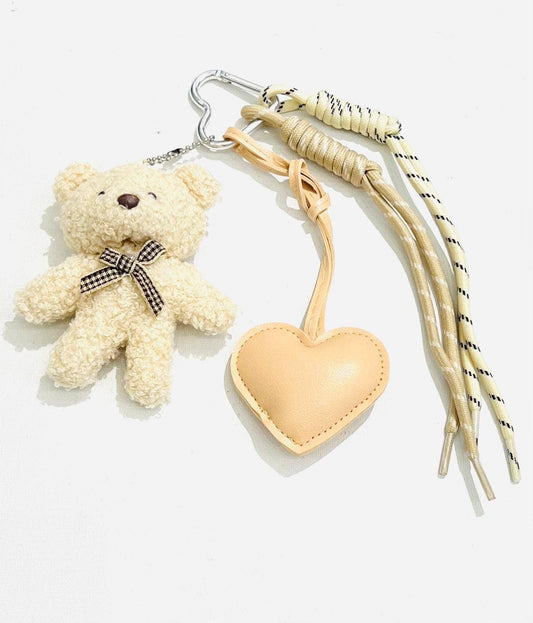Taschen/ Schlüsselanhänger „ beiger Bär „