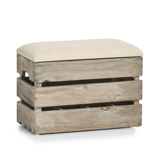 Sitztruhe m. Flascheneinteilung,