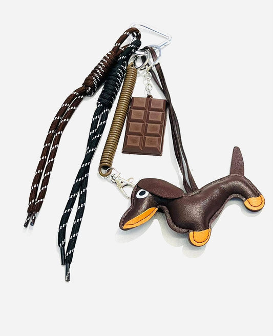 Taschen/Schlüsselanhänger „brauner Hund“